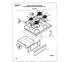 Universal/Multiflex (Frigidaire) MEF322BGDC top/drawer diagram
