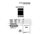 Universal/Multiflex (Frigidaire) MEF322BGDA cover diagram