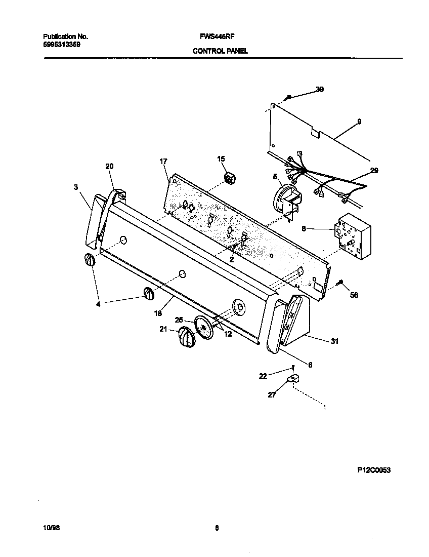 P12C0053 CONTROL PANEL