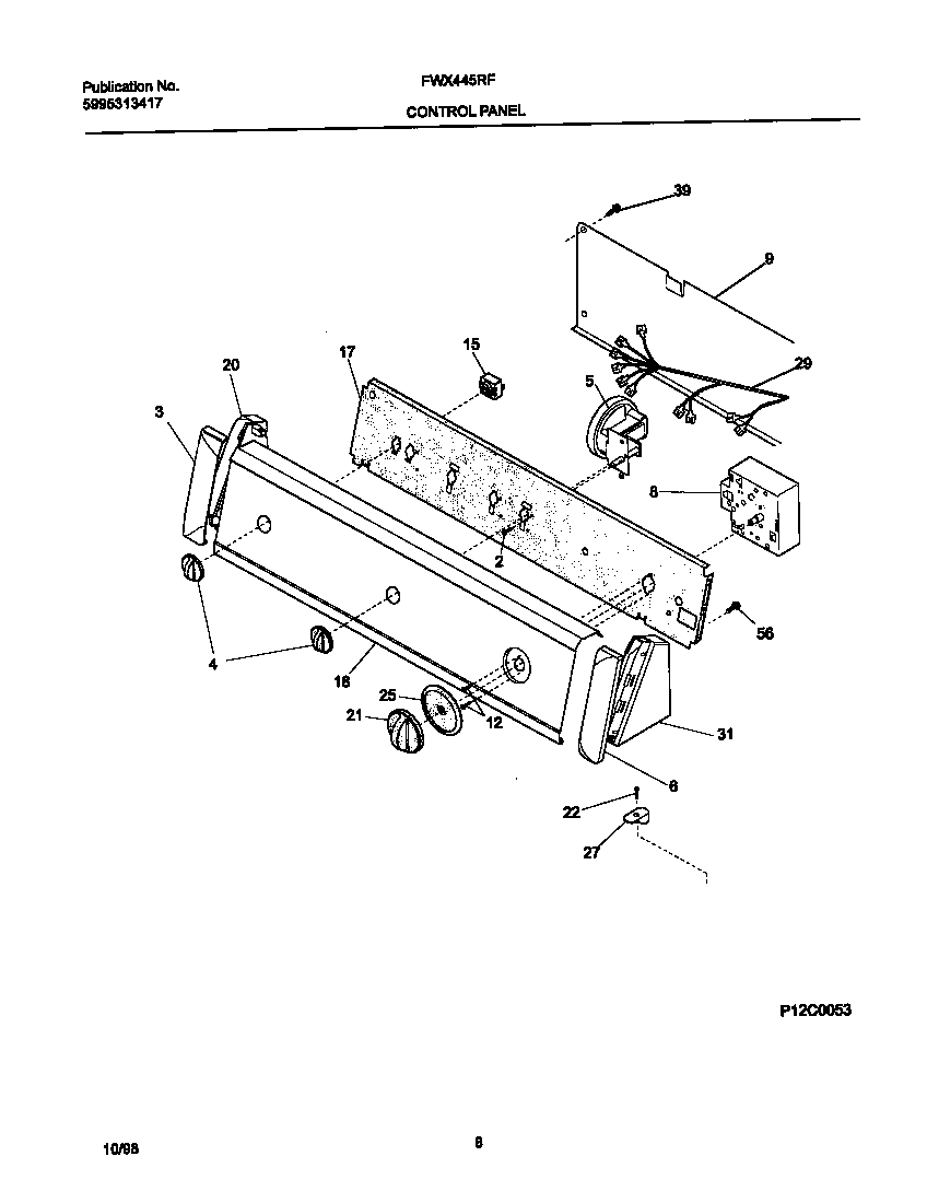 P12C0053 CONTROL PANEL