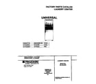 Universal/Multiflex (Frigidaire) MLXG42REW4 cover diagram