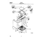 Universal/Multiflex (Frigidaire) MLXG42REW4 lower cabinet/top diagram