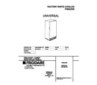 Universal/Multiflex (Frigidaire) MFU20F3GW5 cover diagram