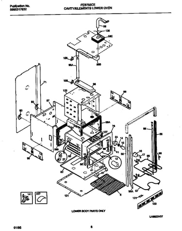Cavity/elements lower oven