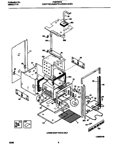 Cavity/elements lower oven