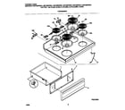 Universal/Multiflex (Frigidaire) MEF305PBDJ top/drawer diagram