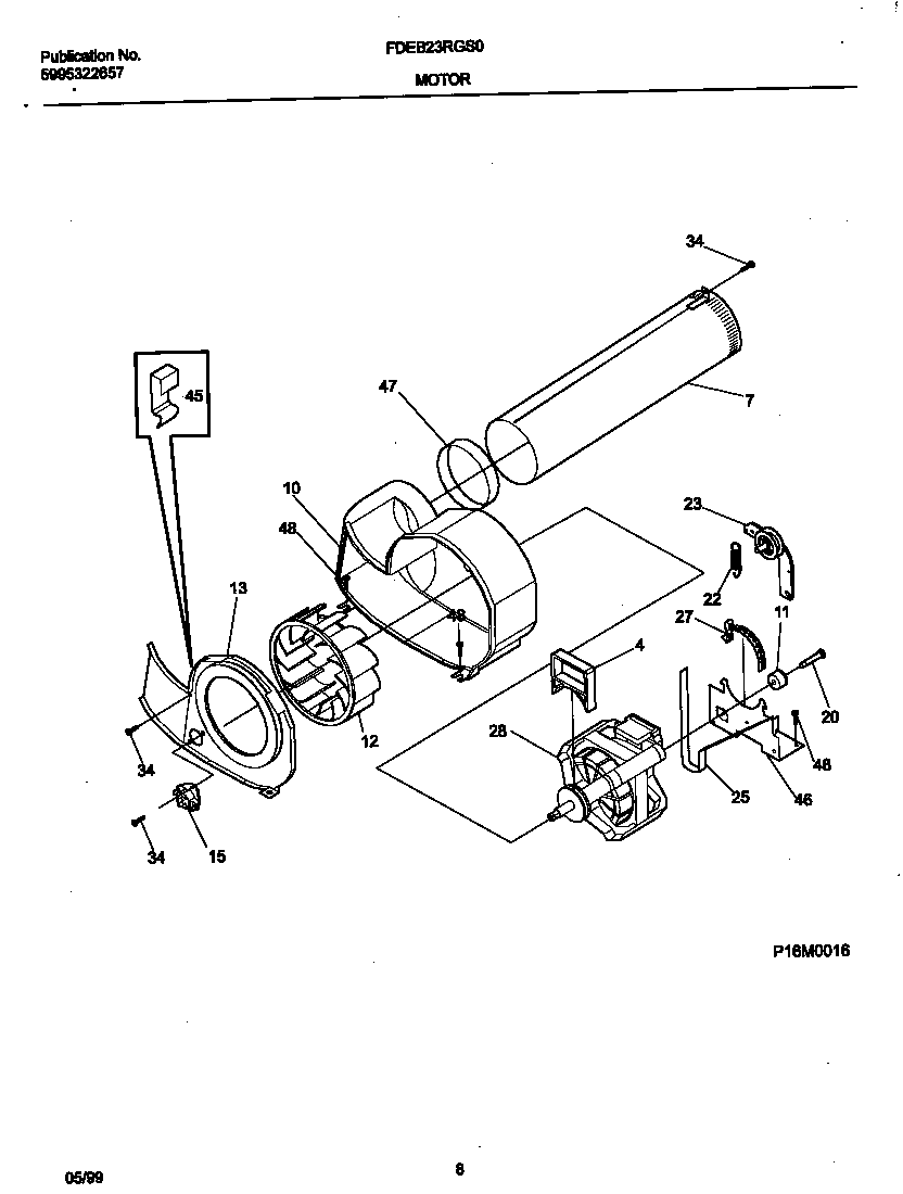 P16m0016 motor,blower
