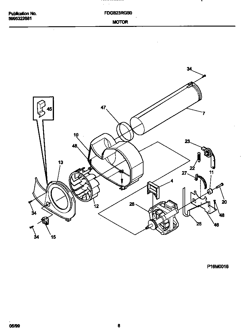 P16m0016 motor,blower