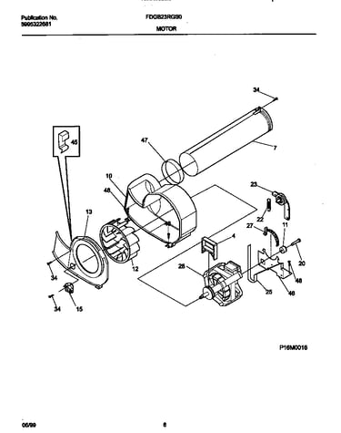 P16m0016 motor,blower