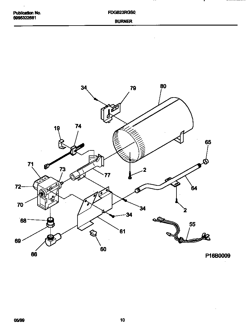 P16B0009 BURNER,VALVE