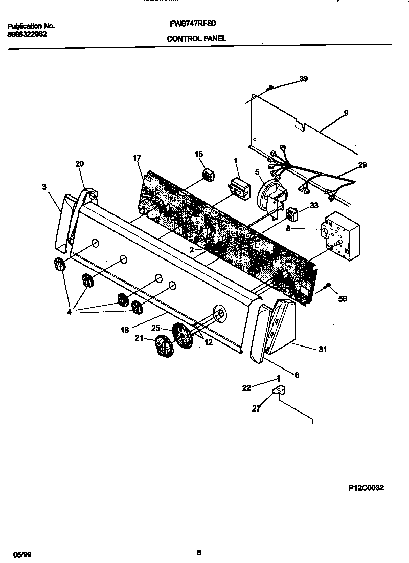 P12C0032 CONTROL PANEL