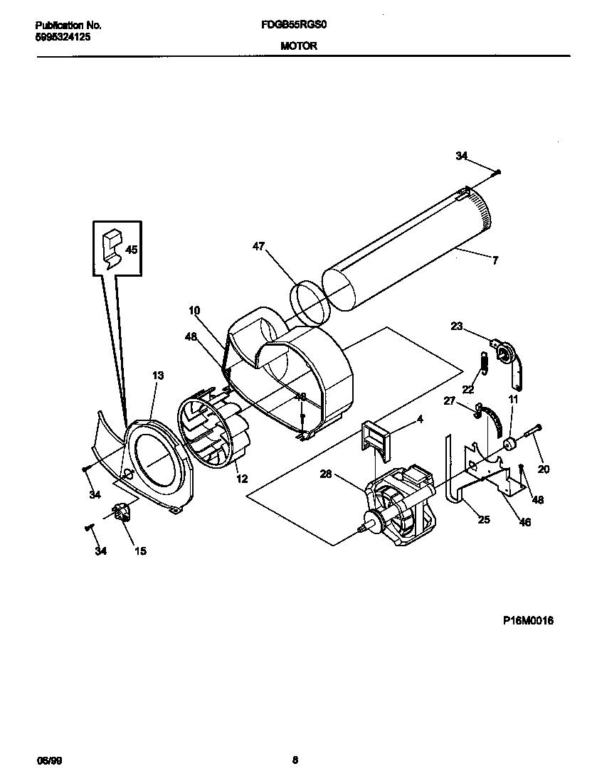 P16m0016 motor,blower