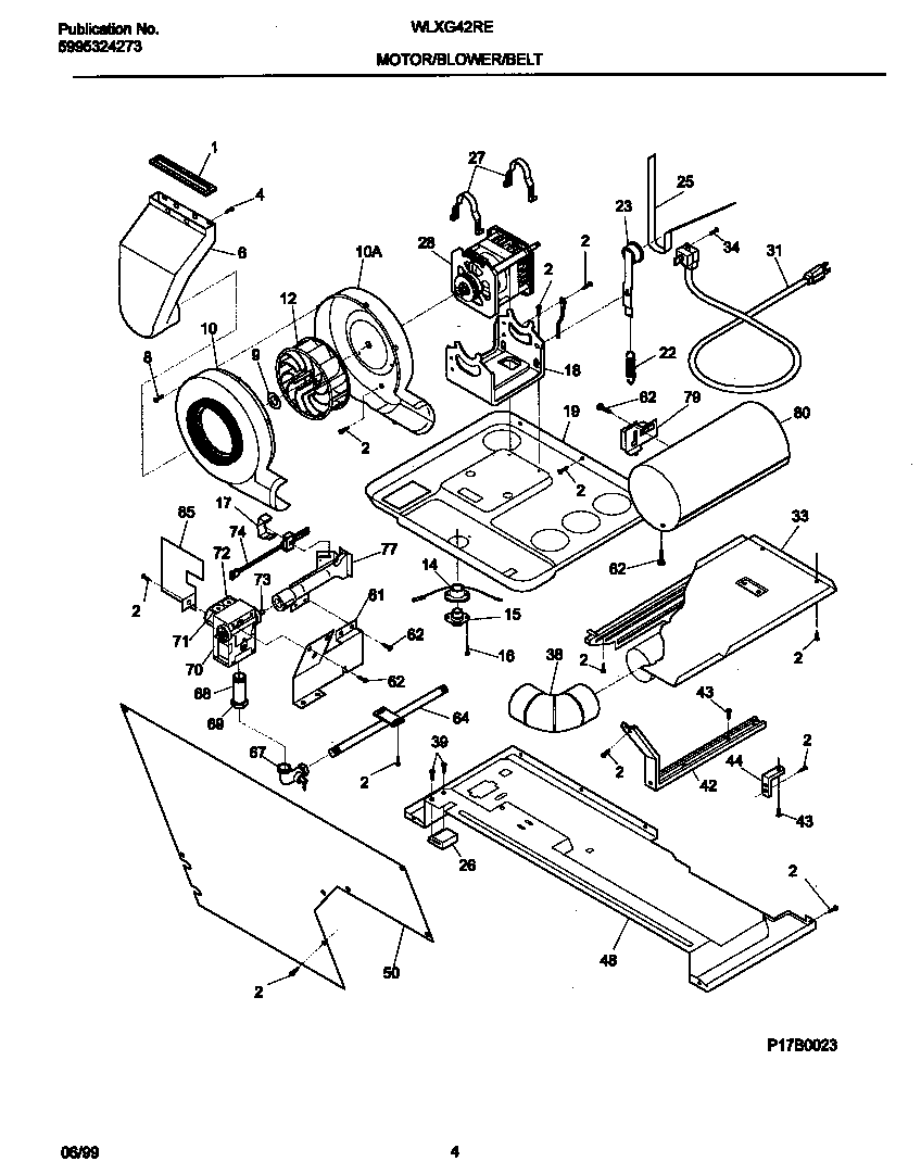 P17B0023 DRY MTR,BELT