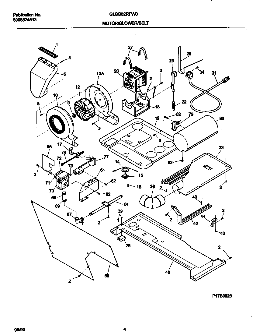 P17B0023 DRY MTR,BELT