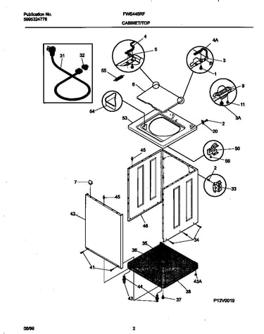 P12v0019 washer cab,top