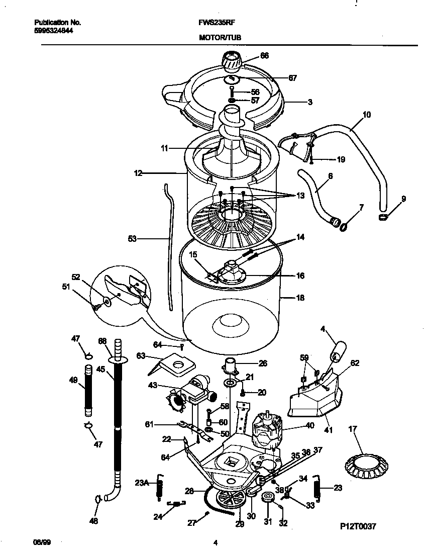 P12t0037 wshr mtr,hose