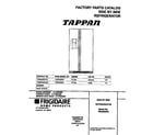 Tappan TRS20WRHW1 cover diagram