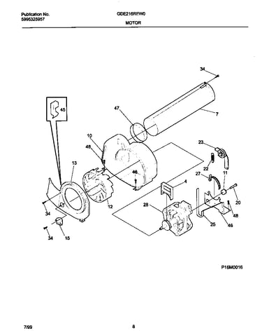 P16m0016 motor,blower