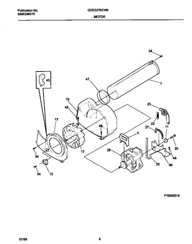 P16m0016 motor,blower