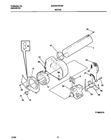 P16m0016 motor,blower