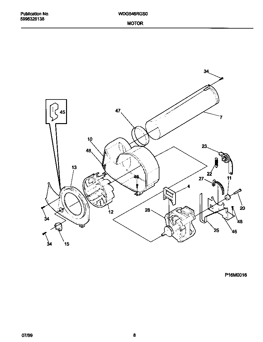 P16M0016 MOTOR, BLOWER