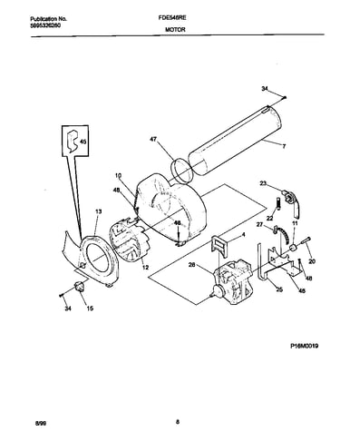 P16m0019 motor,blower