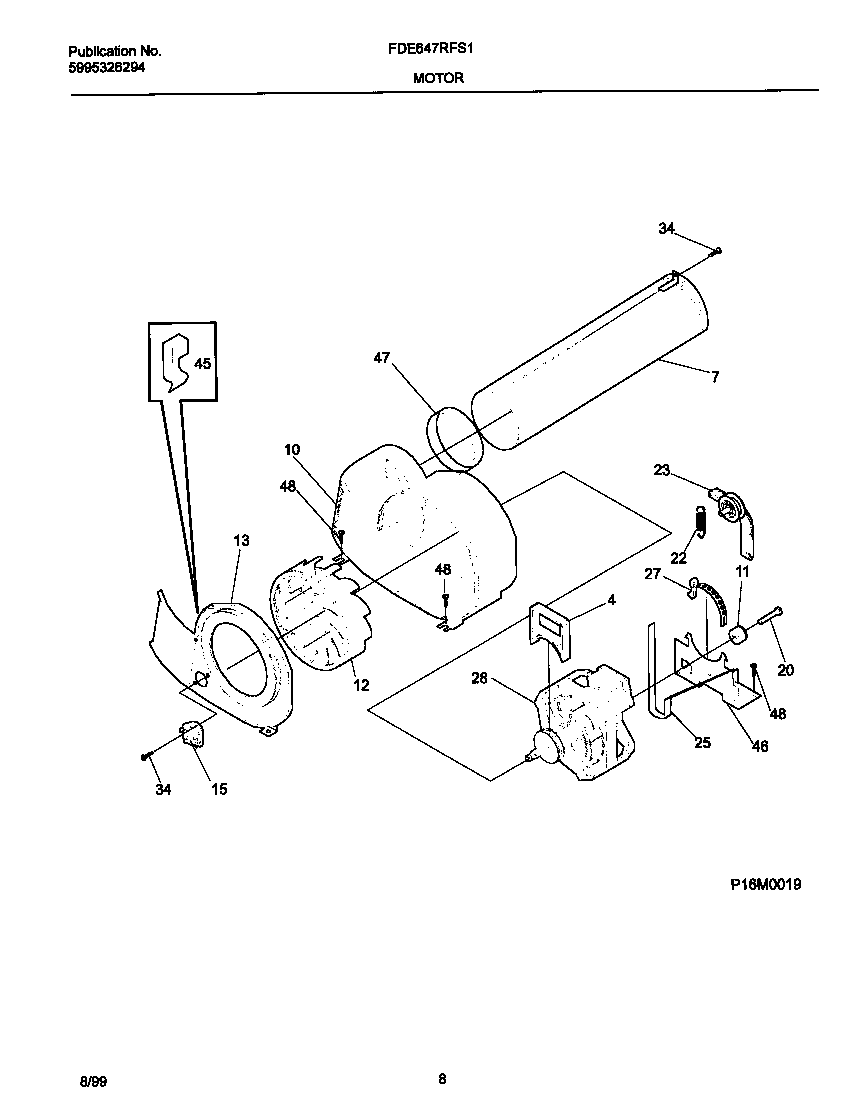 P16m0019 motor,blower