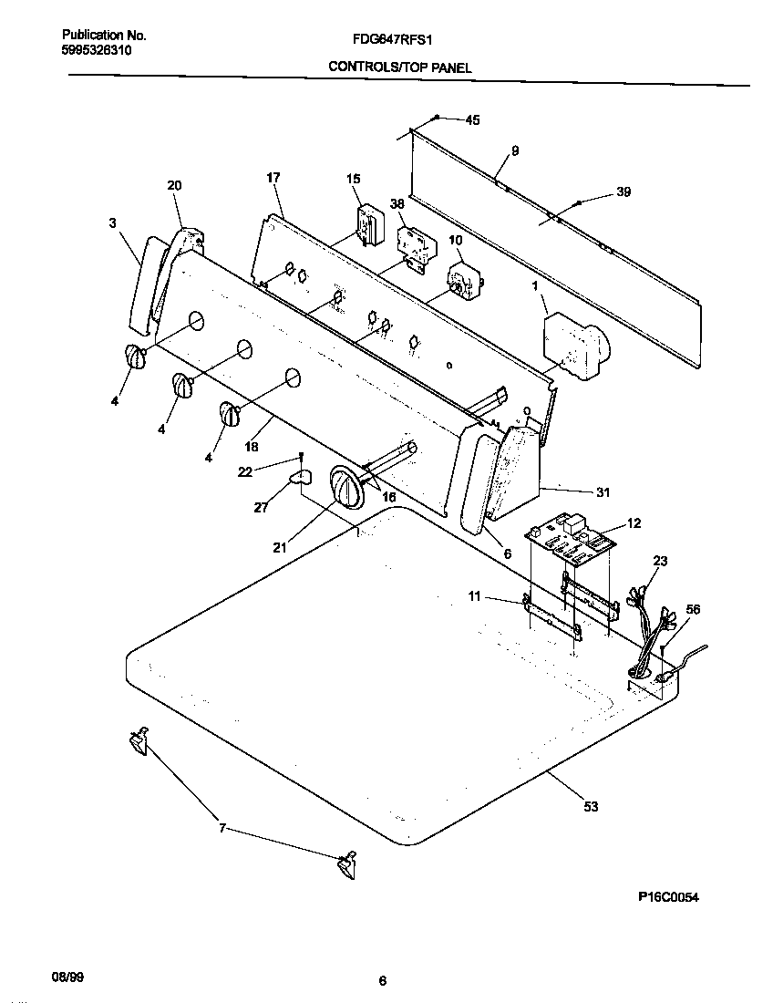 P16C0054 CONTROL PANEL