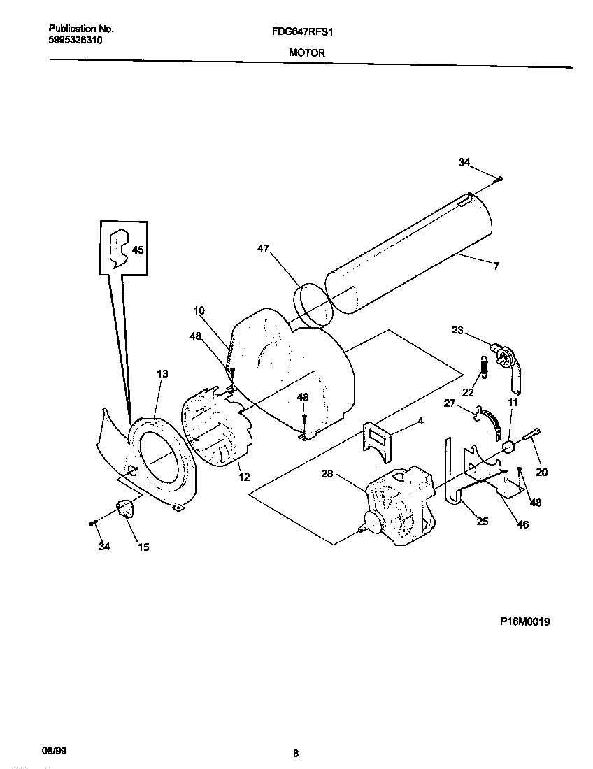 P16m0019 motor,blower