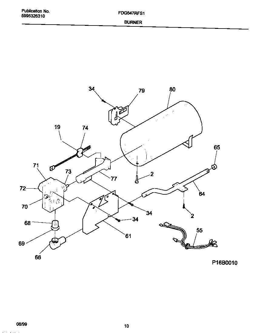 P16B0010 BURNER,VALVE