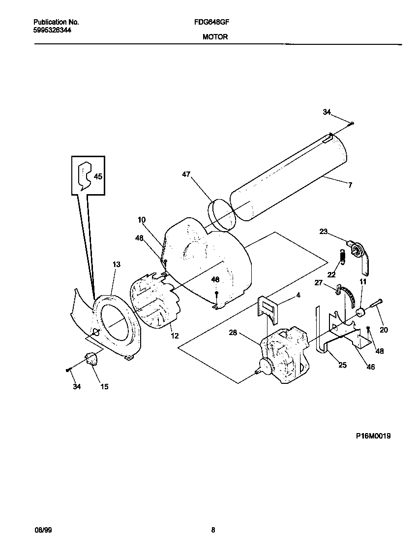 P16m0019 motor, blower