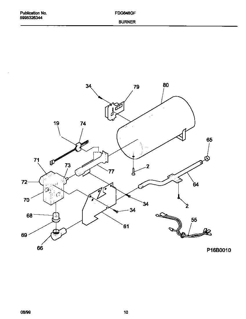 P16B0010 BURNER,VALVE