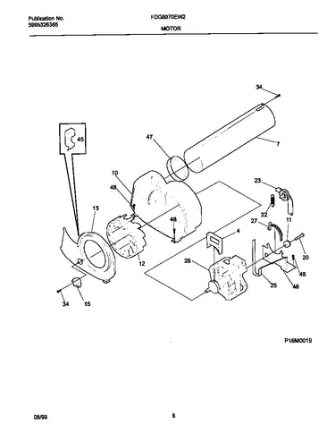 P16m0019 motor,blower