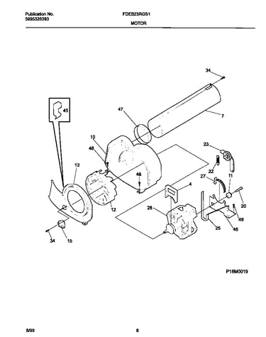 P16m0019 motor, blower
