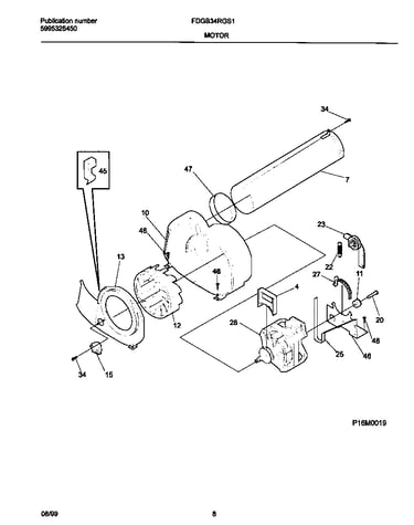 P16m0019 motor,blower