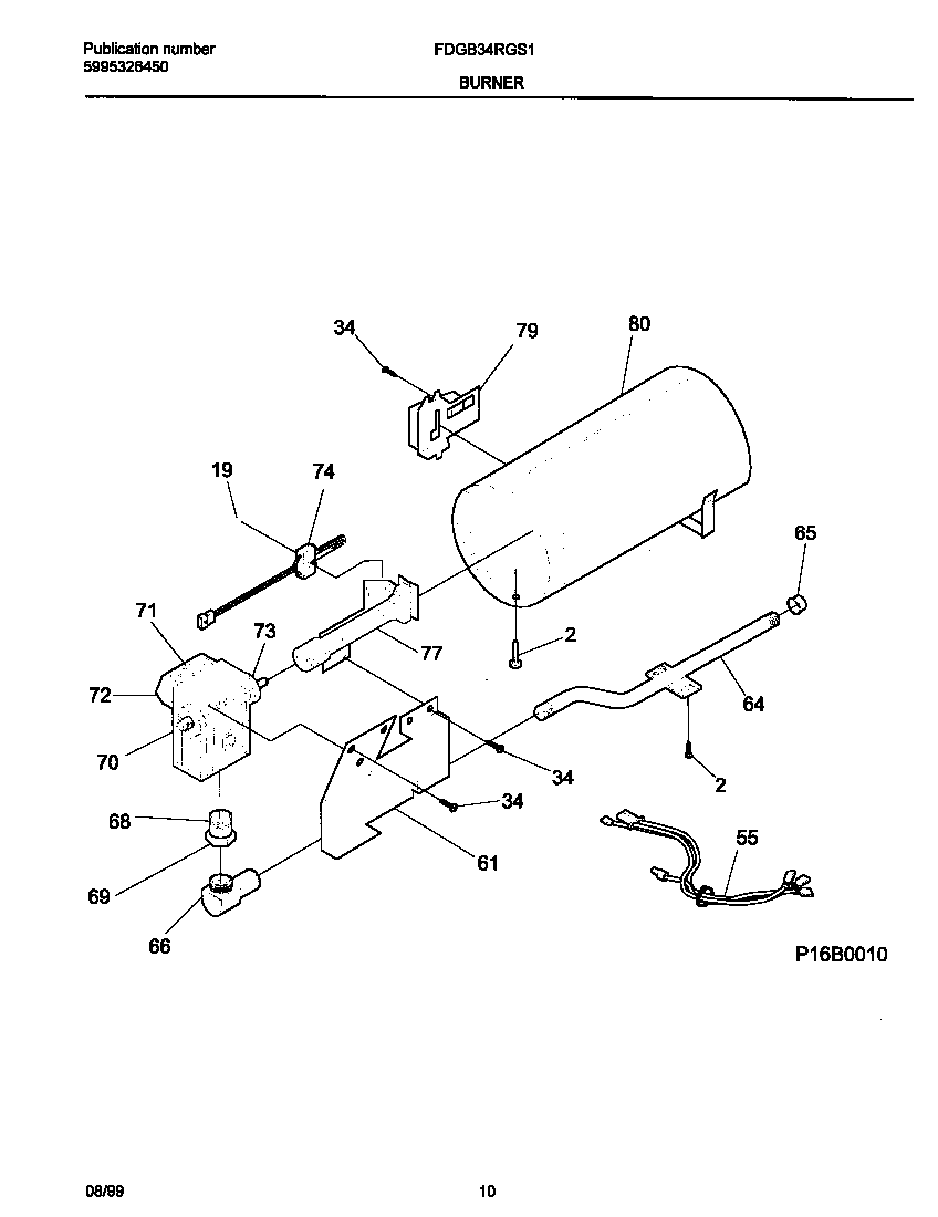 P16B0010 BURNER,VALVE