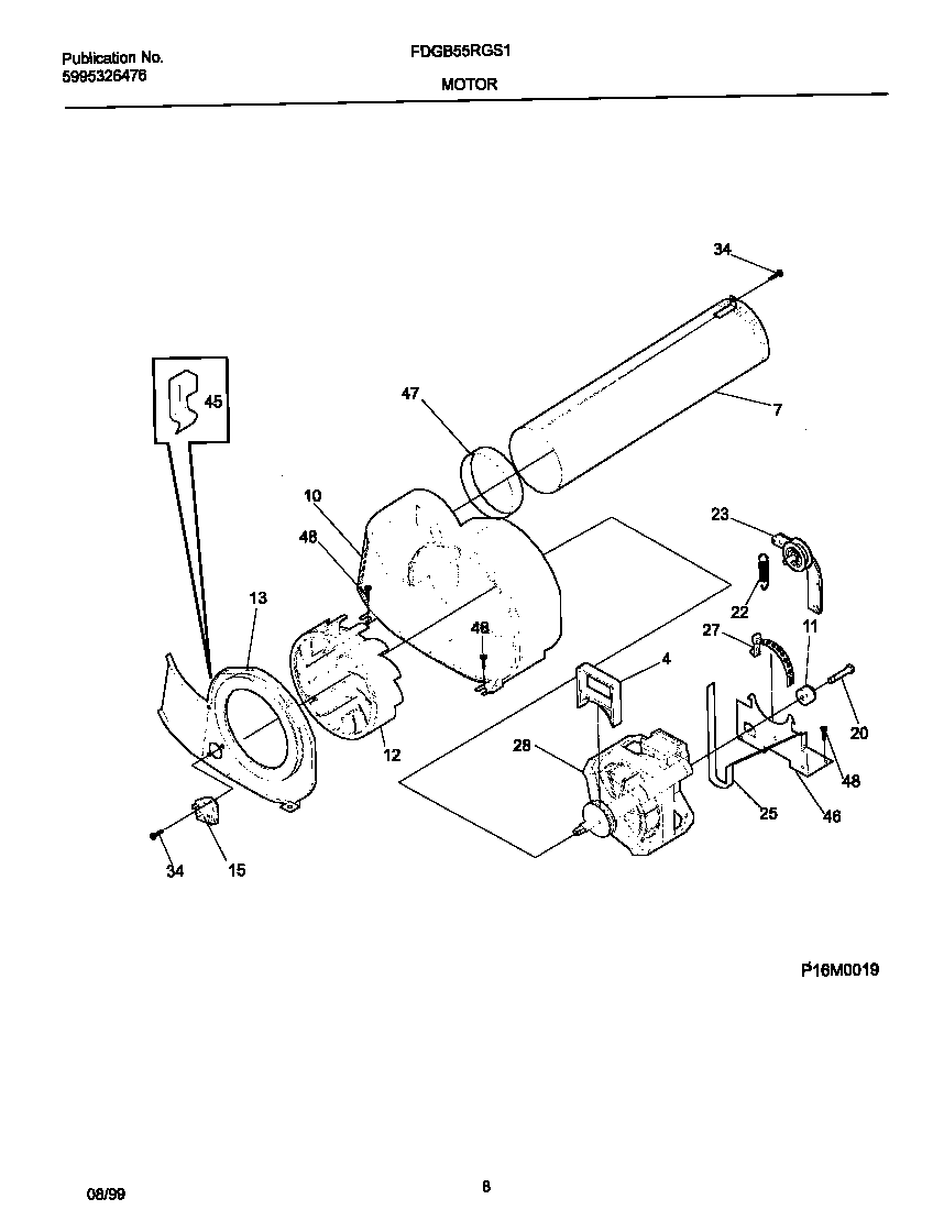 P16m0019 motor,blower