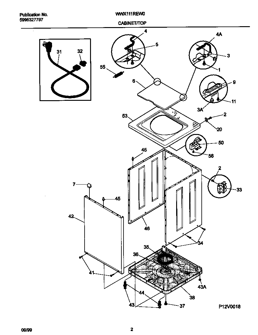 P12V0018 WSHR CAB,TOP