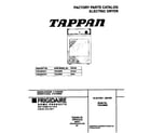 Tappan TDE336REW1 cover diagram