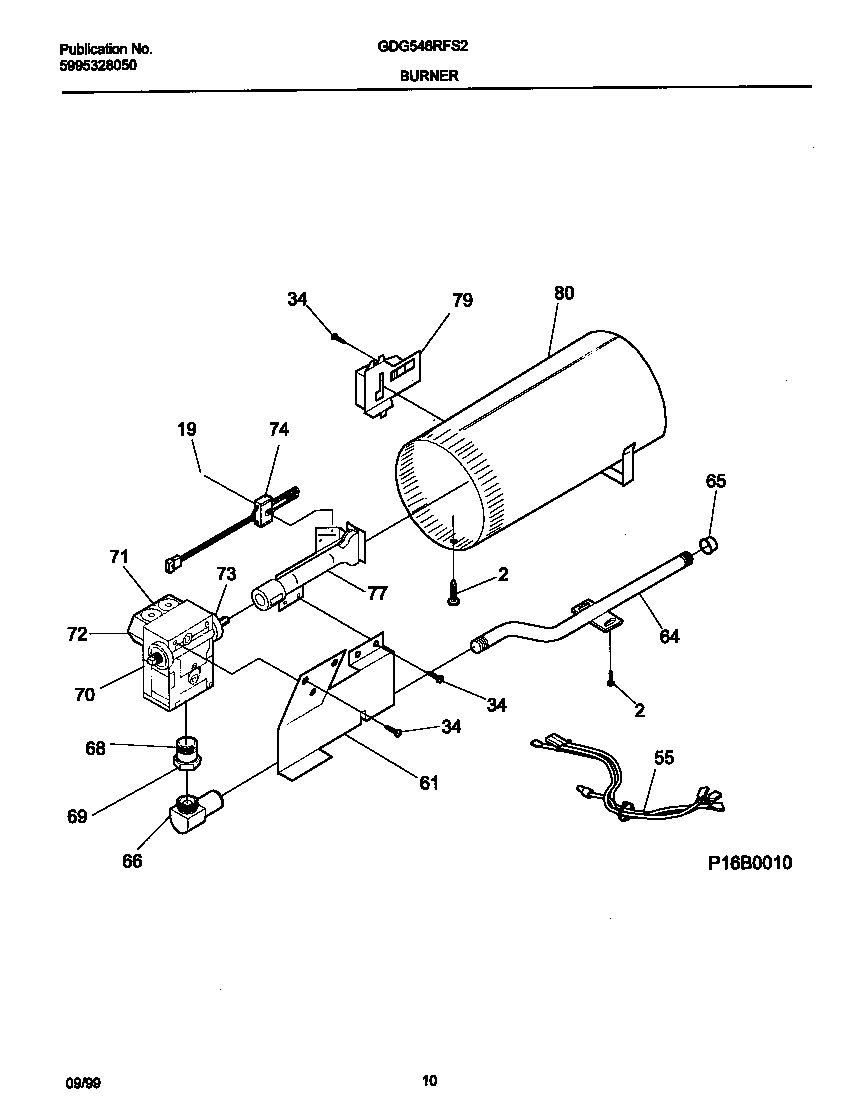 P16b0010 burner,valve