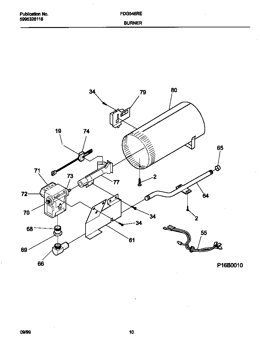 P16b0010 burner,valve