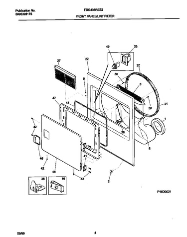 Front panel/lint trap