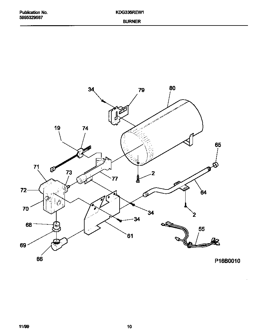 P12b0010 burner, valve