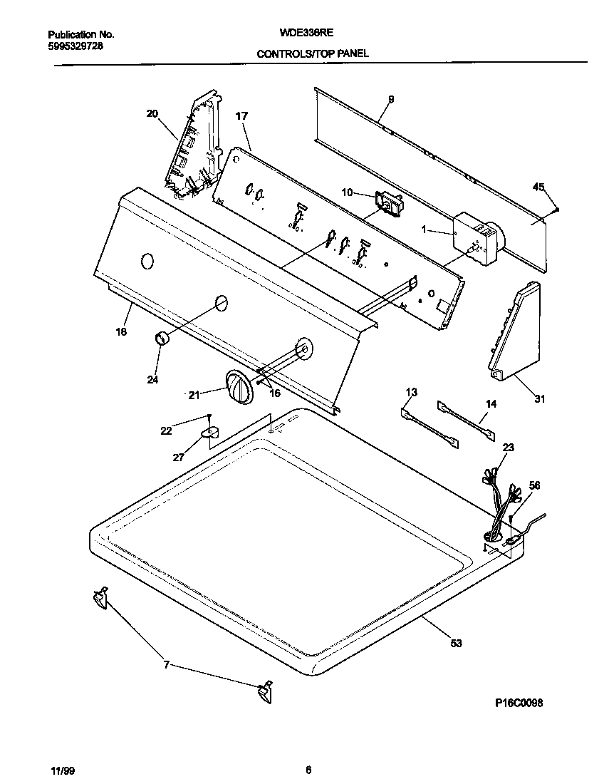 P16C0098 CONTROL PANEL