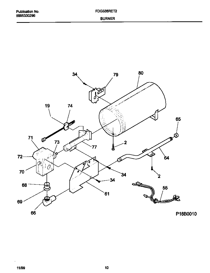P16b0010 burner,valve