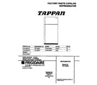Tappan TRT16NRHD1 cover diagram