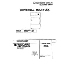 Universal/Multiflex (Frigidaire) MDE336RES2 cover diagram
