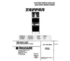 Tappan TGO336BGW1 cover diagram