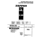 Tappan TEO356BFW3 cover diagram