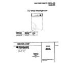 White-Westinghouse WWX223REW0 cover diagram